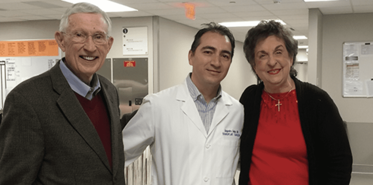 Rex, his wife, and Dr. Alejandro Mejia